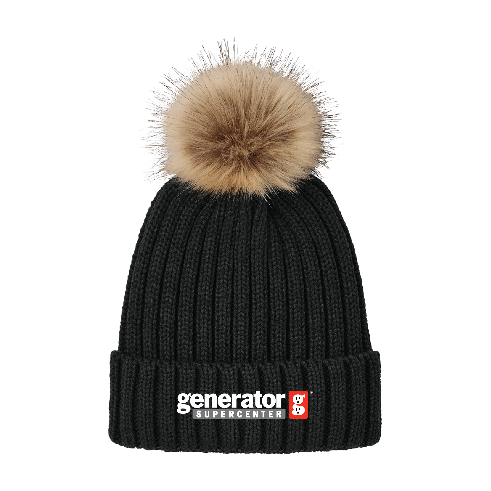 Port Authority Faux Fur Pom Beanie